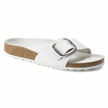 Dámské Madrid Birkenstock Big Přezkou Læder Bílé | CZ 416DFM